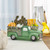 11.25" Green Truck Hello Fall Autumn Harvest Tabletop Decoration - IMAGE 2