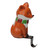 9" Standing Fox Wearing a Striped Scarf Christmas Stocking Holder - IMAGE 2