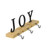 Set of 3 Metal and Wood “JOY” Weighted Christmas Stocking Holder 6“ - IMAGE 2