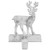 7.5" White and Black Marbled Standing Deer Christmas Stocking Holder - IMAGE 1