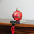 5.5" Red and Gold Snowflake and Christmas Tree Ball Ornament Stocking Holder - IMAGE 3