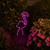LED Rope Lighted Flamingo Silhouette Outdoor Decoration - 24" - Pink Lights - IMAGE 1