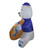 48" Blue and White Inflatable Pre-Lit Outdoor Hanukkah Bear Dreidel - IMAGE 2