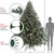 Real Touch™️ Pre-Lit Full Flocked Jasper Balsam Fir Artificial Christmas Tree - 9' - Clear Lights