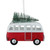 4.5" Red and White Retro Style Bus with Christmas Tree Hanging Ornament - IMAGE 2