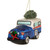 5" Blue and White "USPS. Mail" Service Truck with Tree Glass Christmas Ornament - IMAGE 3