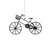6.25" Black and Silver Vintage Style Bicycle Christmas Ornament - IMAGE 1