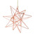 Rose Gold Geometric Star Christmas Ornament - IMAGE 1