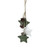 11.8" White and Green Burlap Star and Pine Cone Christmas Ornament - IMAGE 1