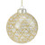 3.75" Gold and Clear Geometric Diamond Glass Christmas Ball Ornament - IMAGE 1