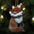 6.5" Brown and White Hanging Stuffed Fox Christmas Ornament - IMAGE 2