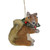 5.25" Beige and White Glittered Stuffed Squirrel Christmas Ornament - IMAGE 3