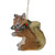 5.25" Beige and White Glittered Stuffed Squirrel Christmas Ornament - IMAGE 1