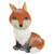 6" Orange and White Glitter Smiling Fox Christmas Ornament - IMAGE 3