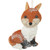 6" Orange and White Glitter Smiling Fox Christmas Ornament - IMAGE 1