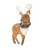 8" Brown and White Spot Reindeer with Antlers Christmas Ornament - IMAGE 2