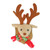 7.5" Brown and Beige Stuffed Reindeer Head Wall Plaque Christmas Ornament - IMAGE 1