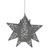 5" Pre-Lit Gray Cut Out Star Hanging Christmas Ornament - IMAGE 1