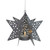 5" Pre-Lit Gray Cut Out Star Hanging Christmas Ornament - IMAGE 2