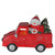 14.5" Red Pre-Lit LED Snowman in Truck with Tree Christmas Tabletop Decor - IMAGE 3