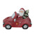 14" Red LED Lighted Magnesia Glitter Car with Santa Claus Christmas Tabletop Decor - IMAGE 2