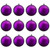 12ct Matte Purple Shatterproof Christmas Ball Ornaments 4" (100mm) - IMAGE 2