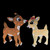 Set of 2 Lighted Rudolph and Clarice Outdoor Christmas Decorations, 32" - IMAGE 2