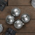 12ct Pewter Gray Shatterproof Shiny Christmas Ball Ornaments 4" (100mm) - IMAGE 2