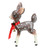 9.75" Brown and White Spotted Glitter Reindeer Table Top Christmas Decoration - IMAGE 2