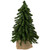 15" Downswept Village Pine Medium Artificial Christmas Tree in Burlap Base, Unlit - IMAGE 1