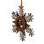 6" Brown and White Wooden Snowflake Christmas Ornament - IMAGE 3