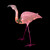 3' Pink Glittered Flamingo with Holly and Berry Outdoor Yard Decor - IMAGE 4