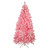7' Pre-Lit Medium Flocked Pink Artificial Christmas Tree - Clear Lights - IMAGE 1
