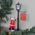 14.5" Mini Snowing Street Lamp and Santa Claus Christmas Table Top Display - IMAGE 3