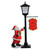 14.5" Mini Snowing Street Lamp and Santa Claus Christmas Table Top Display - IMAGE 1