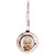 3" Pink Silver-Plated Baby's First Christmas Photo Ornament with European Crystals - IMAGE 1