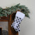 20.5" Black and White Plaid Rustic Reindeer Snowflake Christmas Stocking - IMAGE 2