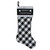 20.5" Black and White "Merry Christmas" Christmas Stocking with Blanket Stitch Cuff - IMAGE 1