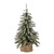 18" Potted Flocked Downswept Mini Village Pine Medium Artificial Christmas Tree - Unlit - IMAGE 1