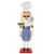 14" White and Blue Chef with Gingham Apron Wooden Christmas Nutcracker - IMAGE 1