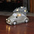 13.5" Gray Lighted Musical Vintage Beetle with Tree Christmas Tabletop Decor - IMAGE 2