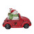 Pre-Lit LED Joyful Snowman Driving a Red Beetle Star Car Tabletop Decor - IMAGE 2