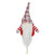 10” Christmas Santa Gnome Head with Gray and Red Hat on a Stick Decoration - IMAGE 1