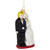 Glittered Bride and Groom Glass Christmas Ornament - 3.75" - IMAGE 4
