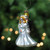 4" White and Black Glittered Bride with Groom Glass Christmas Ornament - IMAGE 3