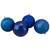 Shatterproof 4-Finish Christmas Ball Ornaments - 4" (100mm) - Royal Blue - 12ct - IMAGE 3