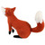 Northlight 15.75” Plush Sitting Fox Fall Thanksgiving Decoration - Orange/Cream