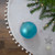 Turquoise Blue Shatterproof Matte Christmas Ball Ornament 6" (150mm) - IMAGE 2
