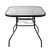 31.75" Brown Aluminum Framed Square Tempered Glass Outdoor Patio Table - IMAGE 1
