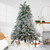 7.5' Pre-Lit Full Frosted Butte Fir Artificial Christmas Tree - Clear AlwaysLit Lights - IMAGE 1